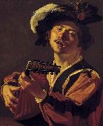 Dirck van Baburen The Lute player oil painting on canvas
